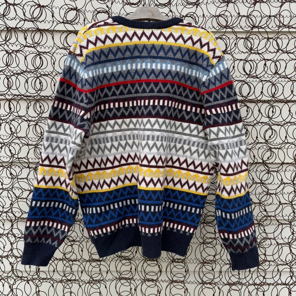 Gap Zig Zag Crewneck Patterned Multicolor Lambswo… - image 5